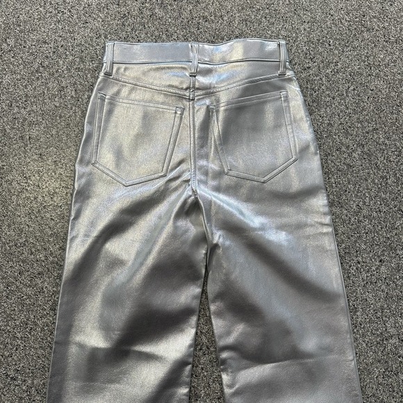 Abercrombie & Fitch Pants Womens 2 26x27.5 High Rise 90's Relaxed Faux Leather - Picture 6 of 11